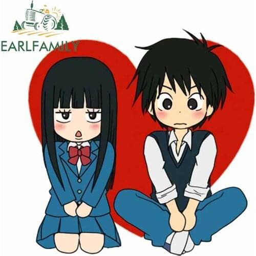 EARLFAMILY 13cm x 12.9cm for Kimi Ni Todoke Decal Vinyl Waterproof Anime VAN Windshield Trunk Car Stickers Window Decoration