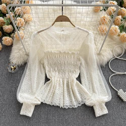 Iceinside Openwork Blouses