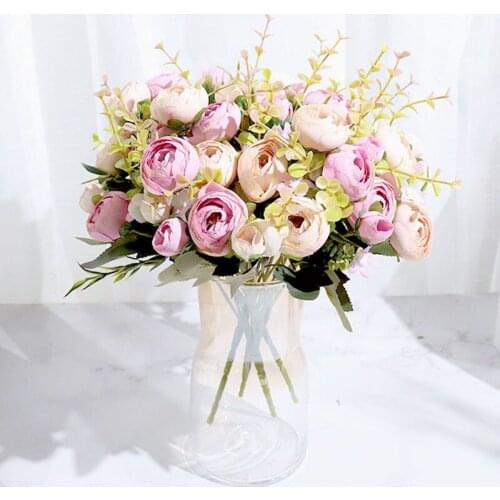 Artificial Flowers Rose Garden Decoration Outdoor Wedding Hydrangea Fake Flowers Home Decoration Accessories For Living Room
