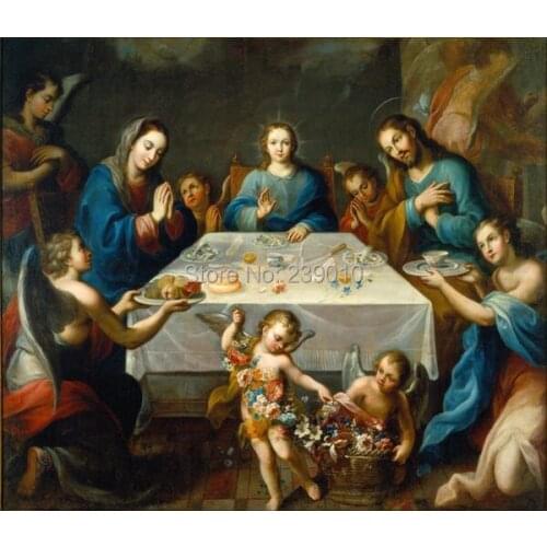 Virgin Marys dinner canvas printings oil painting home wall decoration picture angle oil painting printed on canvas