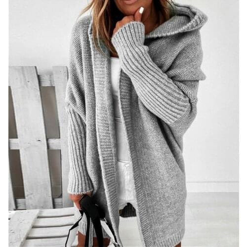 Spring Autumn Hoodies Knitted Sweater Cardigan Midi Sweaters Solid Korean Fashion Winter Clothes Tops Ropa De Mujer Pull Femme