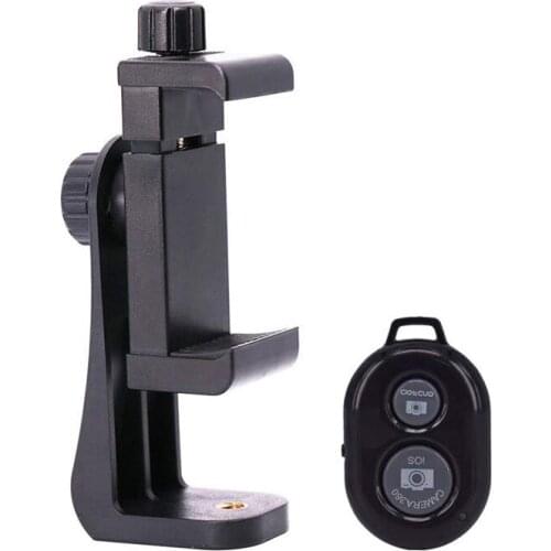 Phone Tripod Mount with Remote 360 Rotation Smartphone Holder Adapter Compatible with iPhone X 8 7 6 6s Plus Samsung Nexus