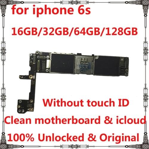Motherboard for iphone 6s 16GB 32GB 64GB 128GB Clean icloud without fingerprint Original unlocked for iphone 6s Motherboard