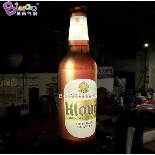 FREE POSTAGE 7mh inflatable lighting beer bottle model aerated customized LED glass bottle replica printed advert LOGO item