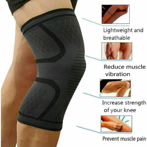 2020 1PCS Fitness Running Cycling Knee Support Braces Elastic Nylon Sport Compression Knee Pad Sleeve for Basketball Volleyball