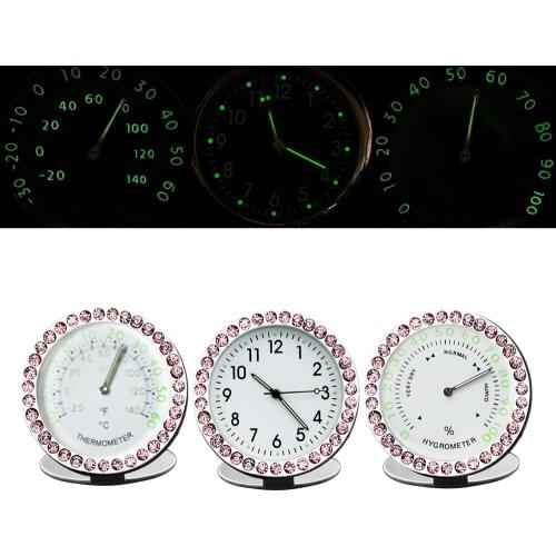 Yolu Car Clock Luminous Mini Automobiles Digital Watch Quartz Clocks Stick-on Auto Ornament Car Accessories for Cars SUV MPV