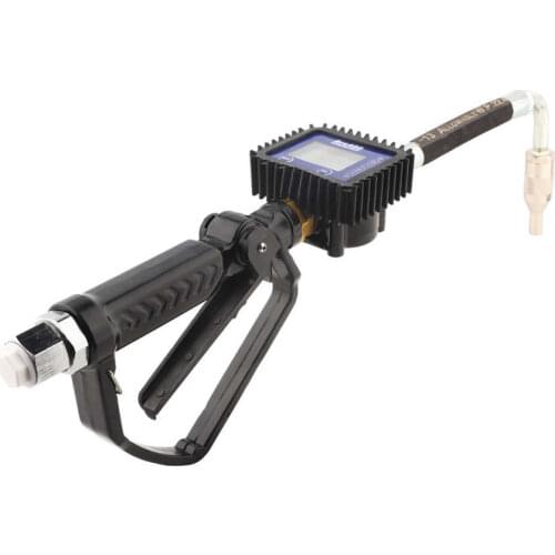 1 pcs Digital LCD Oil Gun Nozzle Fuel Oil Lubricant Nozzle Gun Fueling Nozzle with Flow Meter for Filling Fluid