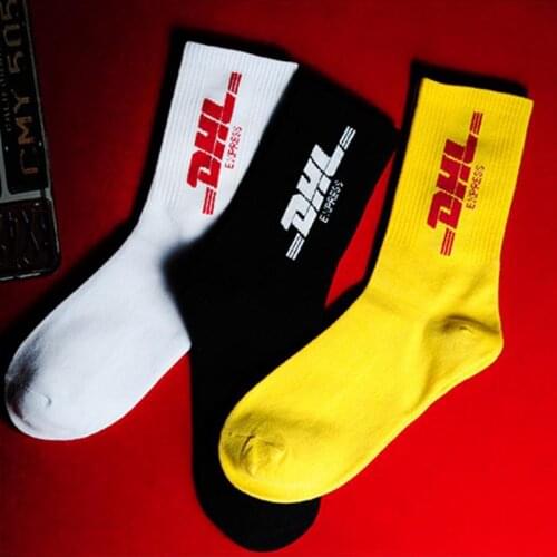 Mens Crew cotton DHL express hip hop Socks Vetements Style Letter Print hipster Men Woman Fashion Sock Skaterboard game