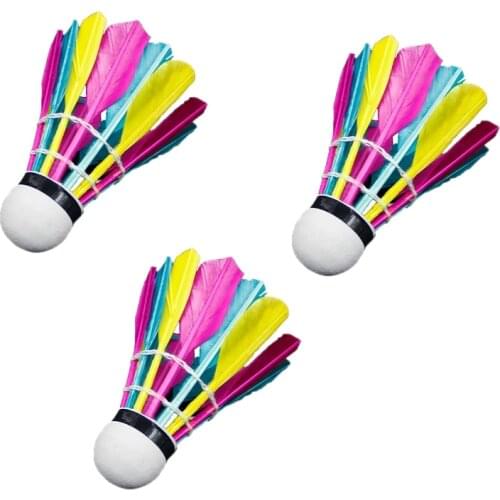 NEW-Badminton Balls Professional Colorful Badminton Balls for Training Shuttlecocks Durable Badminton Training Accessories