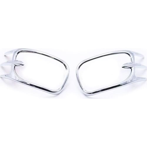 Pair Motorcycle Chrome Fairing Rearview Mirror Back Accent Trim Grilles For Honda GL1800 Goldwing 2001-2011