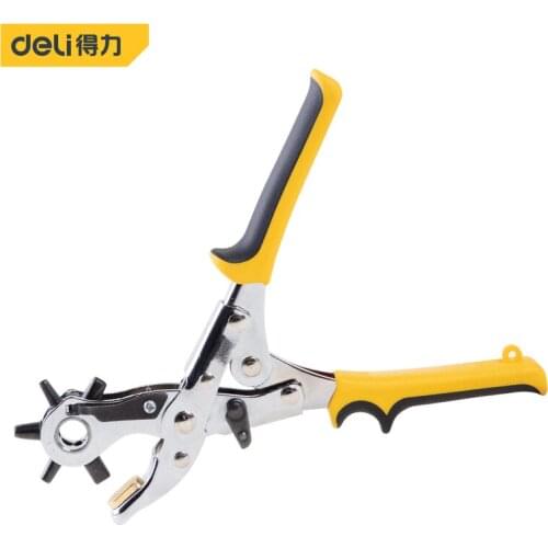 Deli Punch Plier Hole Punching Machine Round Hole Perforator Tool Make Hole Puncher For Watchband Cards Leather Belt DIY Tools
