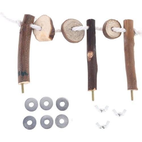 Pet Bird Parrot Cockatiel Stand Frame Parakeet Cage Ladder Climbing Hammock Swing Toys Hanging Accessories