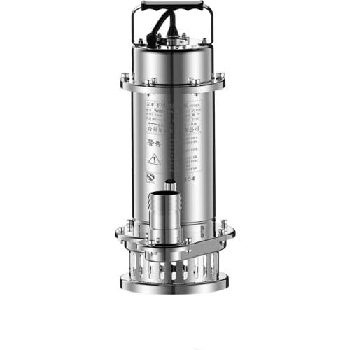 750W 1.5I 304 SP Stainless Steel Submersible Sewage Pump Home 220V Corrosion-resistant High Head Small Pump