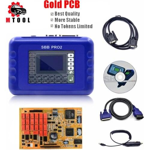 SBB Pro2 V48.88 V48.99 Car Key Programmer Support Car to 2017 Replace SBB 46.02 Gold PCB Multi-Language OBD2 Auto key Programmer