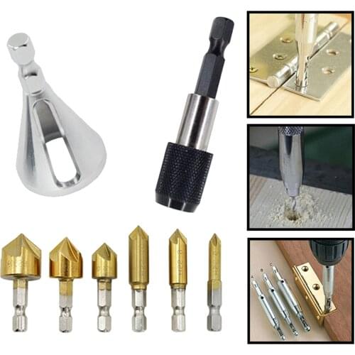 High Speed Steel Deburring External Chamfer Tool Countersink Drill Bit 6-19mm Woodworking DIY Tool