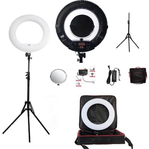 Yidoblo FA-480 BLUETOOTH APP Control Ring Light LED Camera Photo Studio Ring Lamp Photography Touch Screen Ring lamp 2800K-9900K