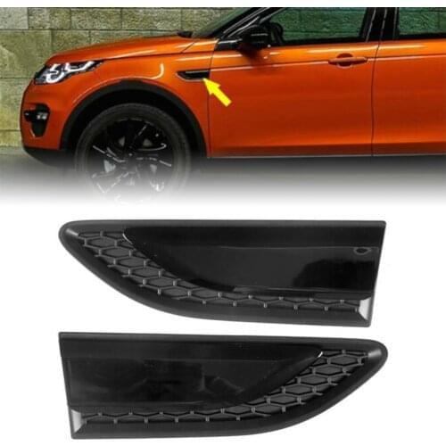 1Pair Car Front Side Fender Grille Vent Duct Louver Gossy Black ABS For Land Rover Discovery Sport L550 2015 2016 2017 2018 2019
