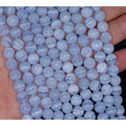 100% Natural Blue Chalcedony beads,Natural Blue Lace Agat e Stone Loose beads Supplies 6mm 8mm 10mm 12mm 1strand