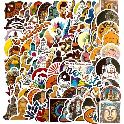 100pcs Belief in Buddhism Anime Children Scrapbooking Stickers Waterproof PVC Skateboard Guitar Suitcase Funny Kids Classic Toy