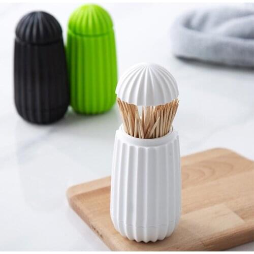 150E PP Creative Cactus Shape Toothpick Holders Automatic Toothpicks Box Dispenser Home Bar Table Accessories Useful Tool