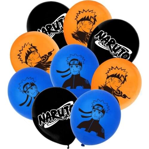 18pcs Set 12 Inch Anime Naruto Uzumaki Theme Party Children 'S Birthday Latex Balloon Baby Shower Decoration Kids Toys Gifts