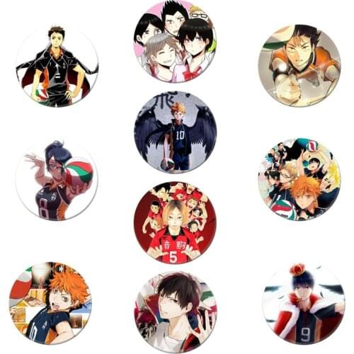 2021 Haikyuu!! New Arrival Japan Anime Brooches Badge Bag Pendant School Volleyball Boys Cosplay Backpack Clothes Dropshipping