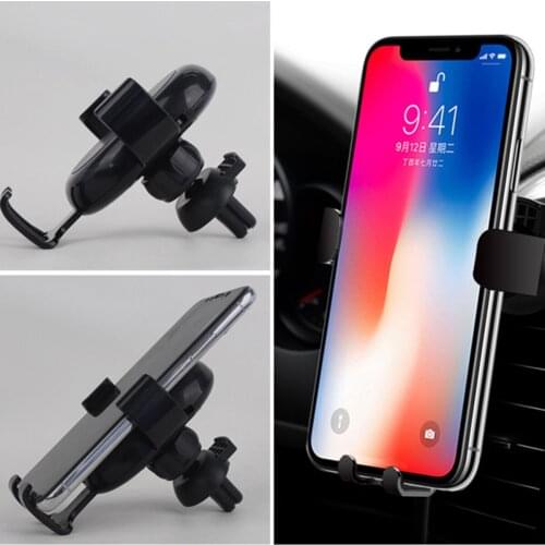 SOONHUA Wireless QI Car Vent Gravity Charger With Triangle Sturdy Phone Holder For IPhoneX Samsung S8 LG Nokia QI Receiver