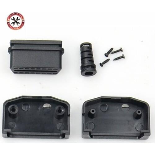 Car OBD2 Connector 16pin Male Plug 16 Pin OBD II OBD2 Diagnostic-tool cable Terminal Connector Plug Universal Use Free Shipping