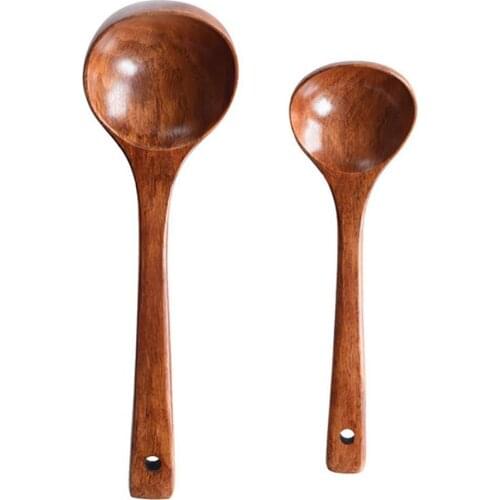 24.5cm Wooden Spoon Cooking Spoon Bamboo Wave Pattern Kitchen Cooking Utensil Tool Soup Teaspoon Catering For Kitchen Wooden Spo