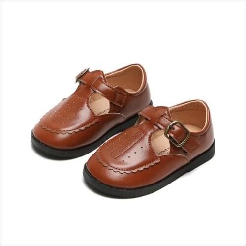 New Spring Autumn Kids Shoes For Boys Girls British Style Childrens Single shoes PU Leather Fashion Student performance shoes