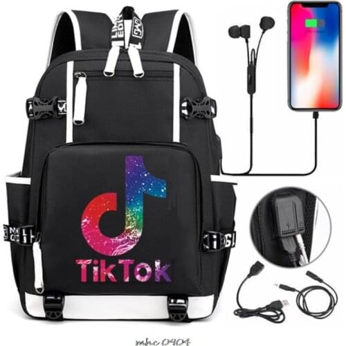Childrens School Backpacks for Boys Tik Tok Fashion Travel Bags Male and Female Student School Bag Laptop Bags