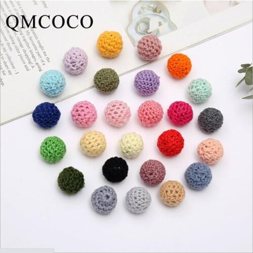 DIY 10Pcs/Pack Crochet Knitting Woolen Beads Decorations Crafts Jewelry Materials Baby Toys Kids Handmade Creative Accessories
