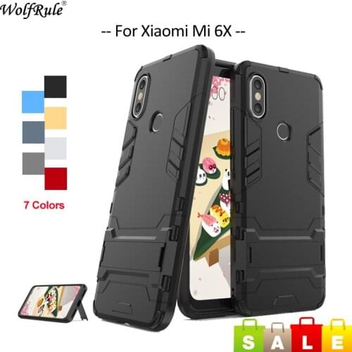 For Fitted Cases Xiaomi Mi 6X Case Xiaomi Mi A2 TPU & PC Holder Bumper Housings Phone Case For Xiaomi Mi 6X Cover Mi6X 5.99