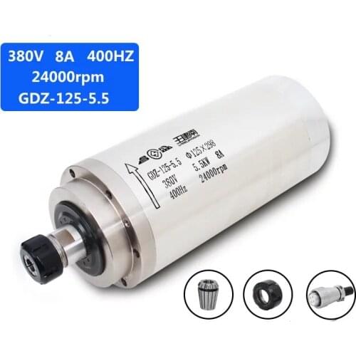 Water cooled CNC Router spindle motor ER25, 5.5kw 380V 24000rpm for Engraving Wood Stone,fast shipping(DHL/EMS/Fedex)