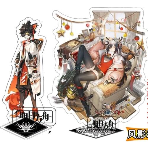 Game Arknights Anime Acrylic Stand Figure Model Schwarz Saria Melantha Gitano Angelina Skyfire Desktop Decor Holiday Gifts