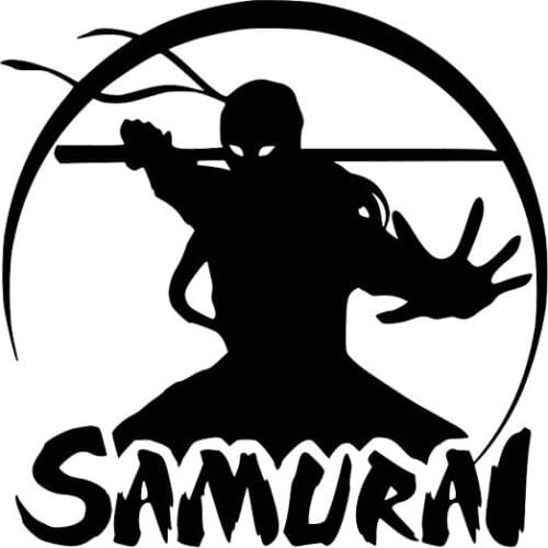 LLY-0744 Classic Car Sticker Japan Samurai Fighting Moving Warrior Modeling Decal PVC Auto Motorcycle Waterproof Decals Decor