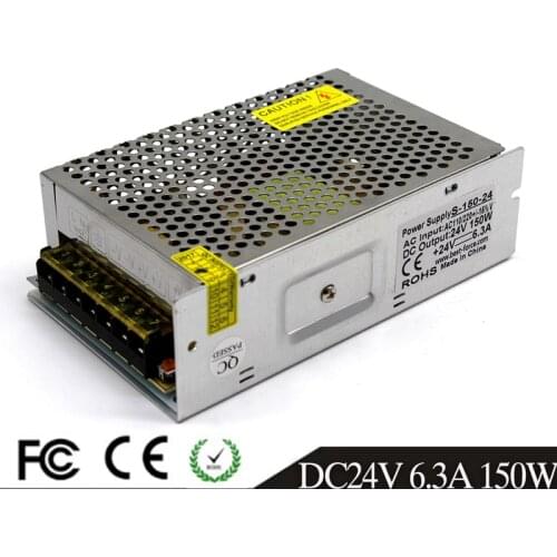 Small Size DC24V Power Supply Switch 6.3A 150W Transformers 110V 220V AC-DC 24V Power Adapter for CNC Machine DIY LED Lamp CCTV