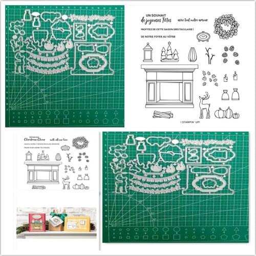 FIRESIDE Metal Cutting Dies and Stamps for Christmas Scrapbooking Craft Stencil Album Paper Make Template New Arrival 2021