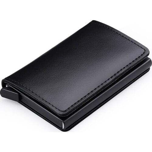 Genuine Leather Credit Business Mini Card Wallet 2021 New Man Women Smart Wallet Business Card Holder Rfid Wallet