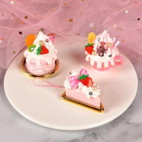 ZOCDOU 1 Piece Simulation Food Cake Model PVC Ice Cream Cake Food Statue Figurine Ornament Miniature Toy Decoration