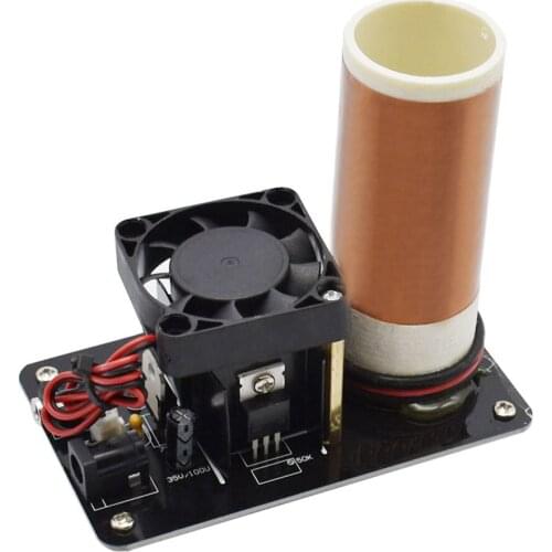 Music Tesla Coil Plasma Loudspeaker with Power Adapter Wireless Transmission V8D5 Model Building Kits - US/EU Plug