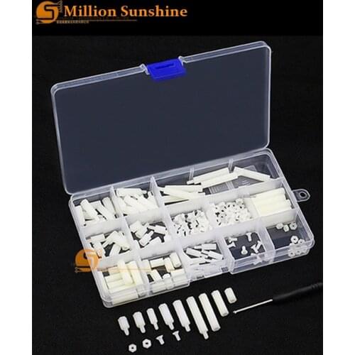 210 pcs/lot Raspberry Pi Screws Kits Plastic Screws and Nuts + Screwdriver + Storage Box Case for Raspberry Pi 3 for Arduino