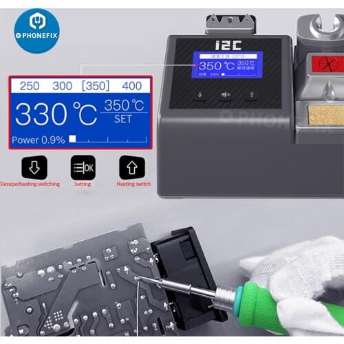 I2C NANO Lead Free Soldering Station With C210 Handle 1S Rapid Heating 130W Soldering Iron Tip Set for Electronic Welding Repair