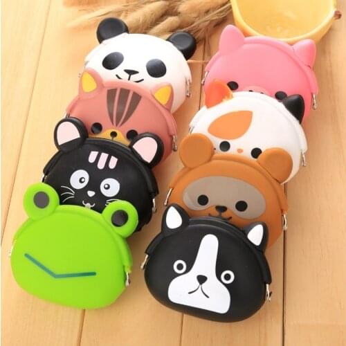 2019 New Girls Mini Silicone Coin Purse Animals Small Change Wallet Purse Women Key Wallet Coin Bag For Children Kids Gifts #A