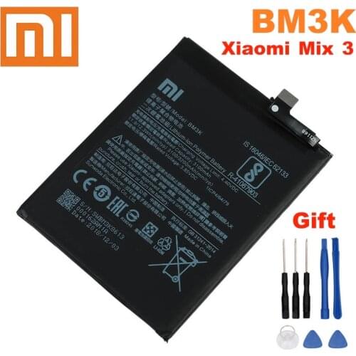 Original Xiaomi Phone Battery BM3K 3200mAh High Quality Replacement Battery For Xiaomi Mi Mix 3 Mix3 Batteries + Free Tools