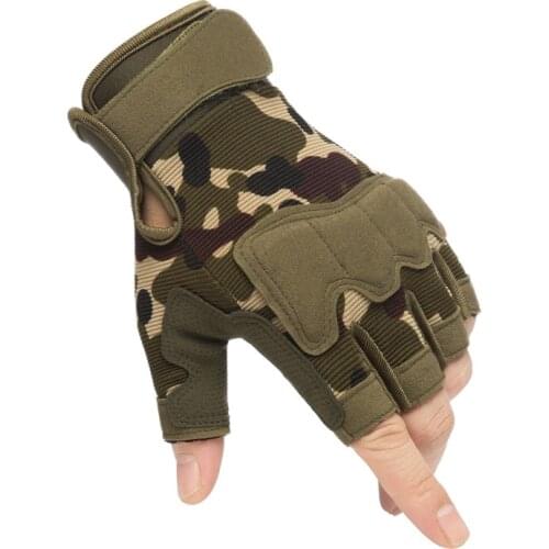 Gloves Military Army Shooting Cut Proof Fingerless Gloves Anti-Slip Outdoor Sports Paintball Airsoft Bicycle Gloves