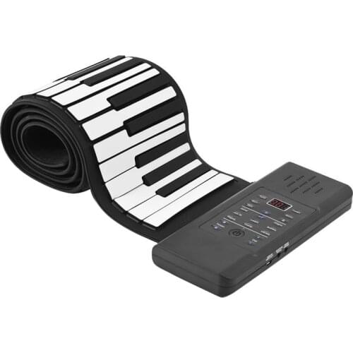 88Keys Roll Up Piano Keyboard With Pedal Portable Keyboard Environmental Silicone Piano Keyboard For Kids Adults EU Plug