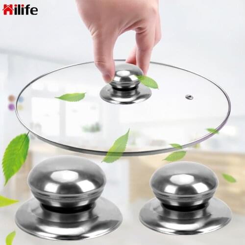 Cookware Handgrip Glass Pot Lid Handle Pan Cover Knob Replacement Stainless Steel