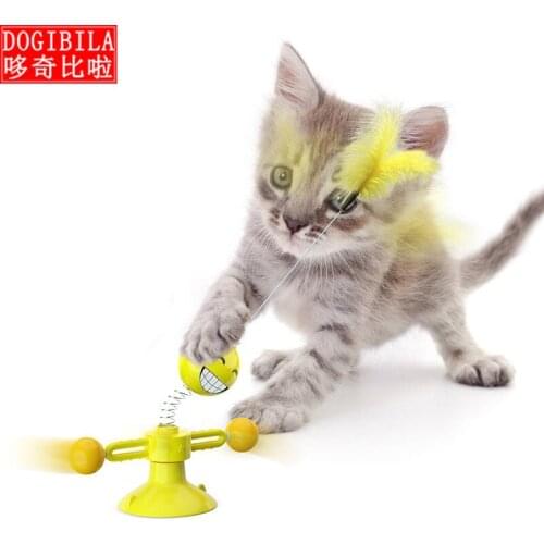 Spring Man Turns Cat Toy Turntable To Tease Cat Stick Pet Toy Cat Toys Interactive As Seen on Tv Products Cat Accessories Pet