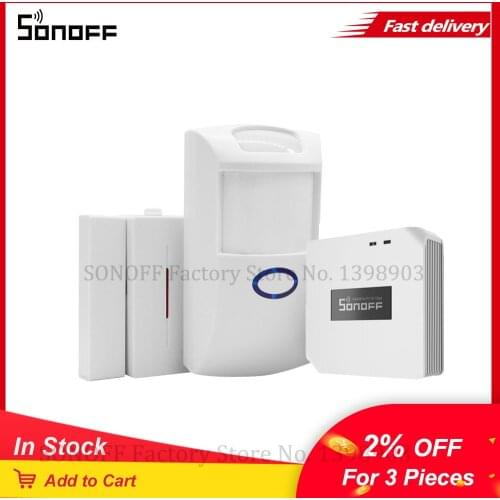 Itead SONOFF RF Bridge 433Mhz RF PIR2 Motion Sensor DW1 Door & Window Alarm System For Smart Home Alarm Security Work with Alexa